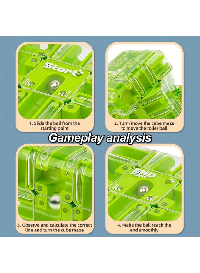 برتقالي متاهة مكعب الجاذبية ثلاثي الأبعاد كرة متدلية لغز تحدي الدماغ لعبة سفر للبالغين - Image 3